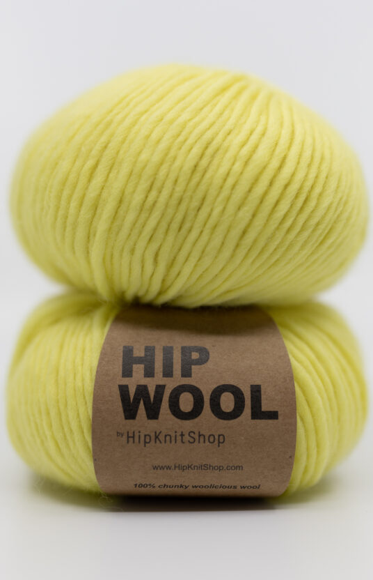 gul tykt fargerikt nettbutikk Hip Wool mulesingfri dyrevennlig garn knallgult