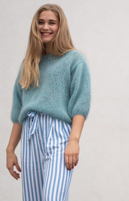 enkel mohairgenser strikkeoppskrift hverdagsgenser