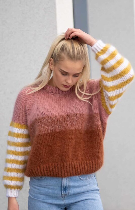 mohair genser strikkeoppskrift