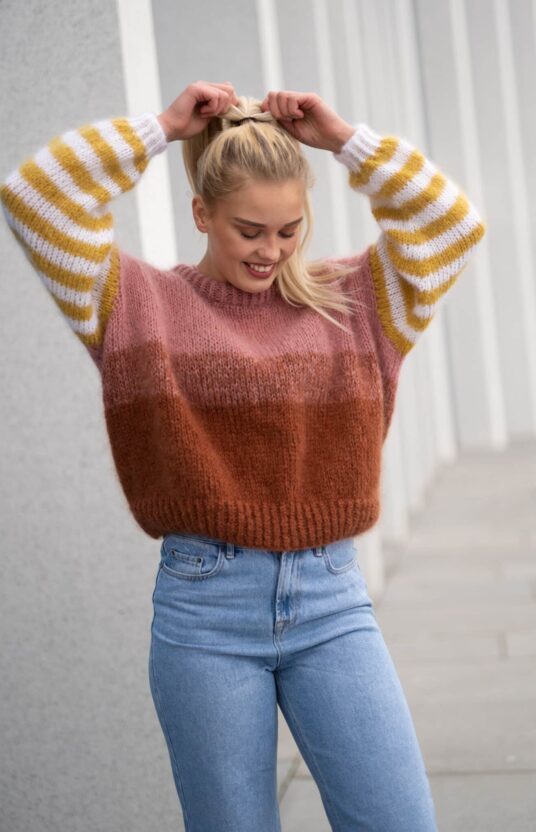 mohair genser strikkeoppskrift