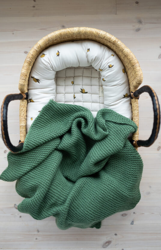 strikk til baby nybegynner enkelt pledd til baby