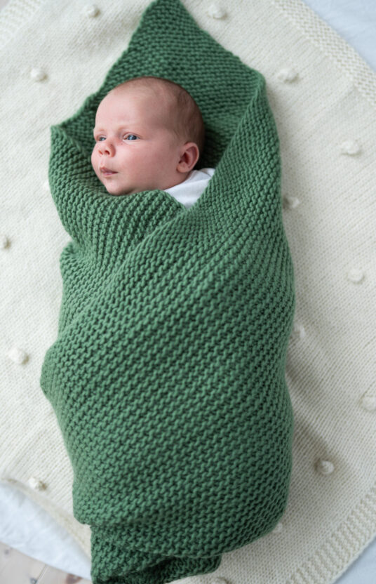 strikk til baby nybegynner enkelt pledd til baby