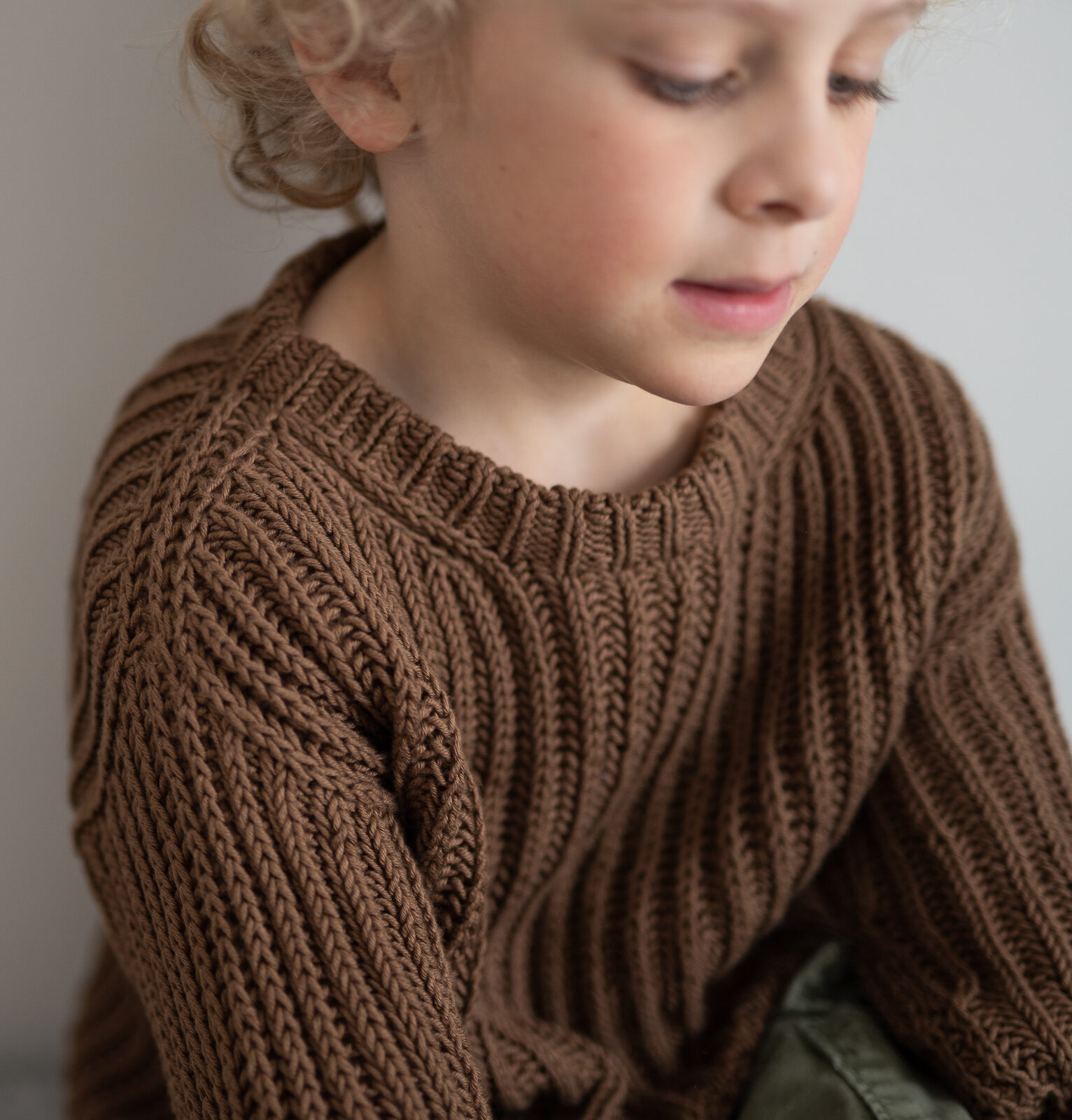 - HipKnitShop genser i bomull til barn patentstrikk