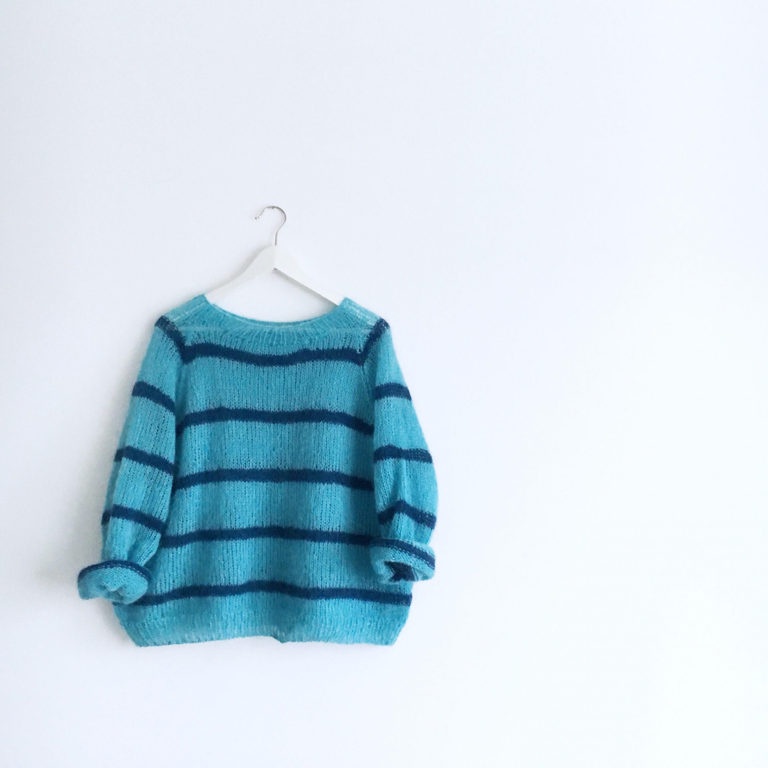 stripete genser strikkeoppskrift
