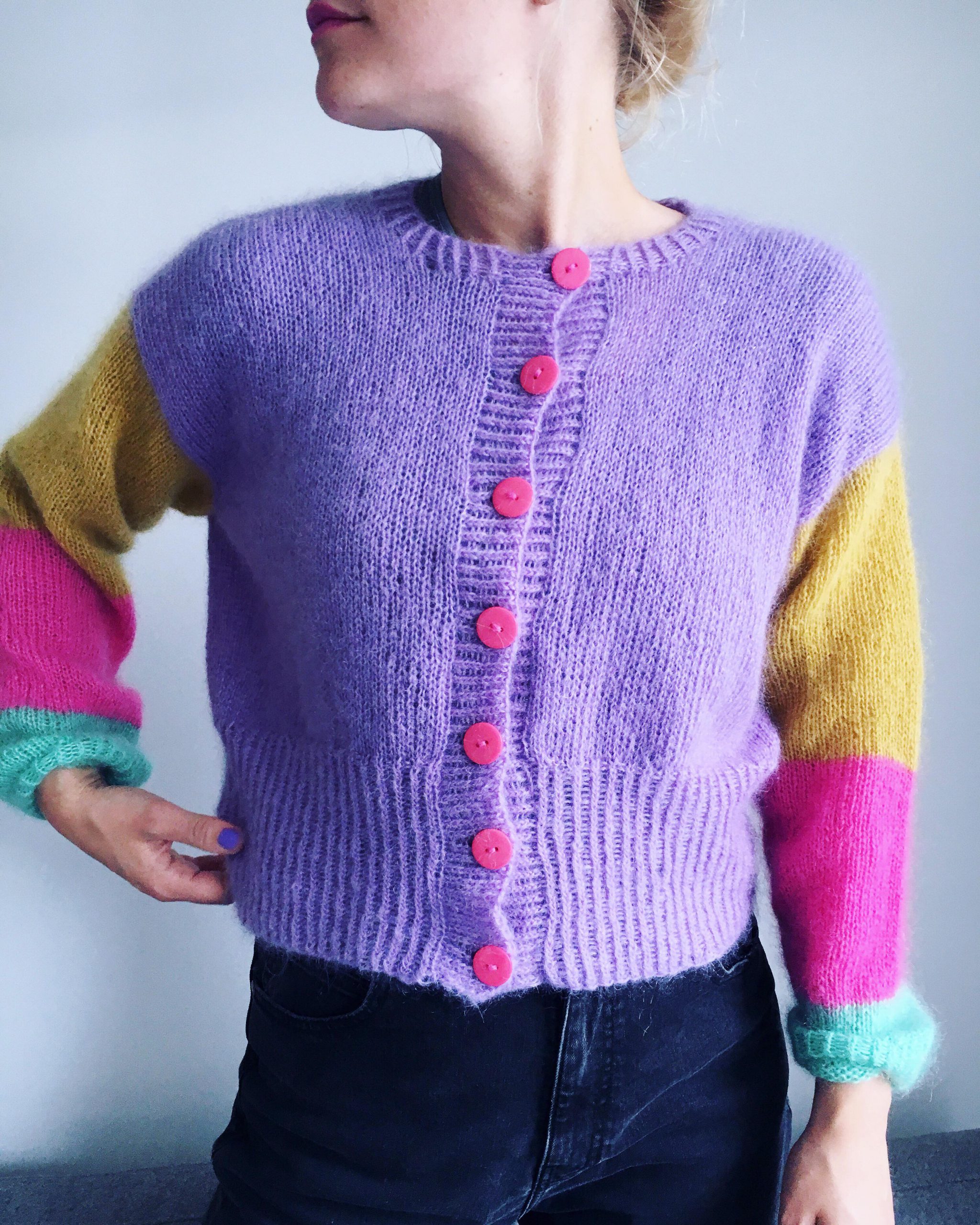 Knitted cardigan pattern women - Little Birdie Cardigan | Knitting pattern mohair cardigan - by HipKnitShop - 15/11/2018