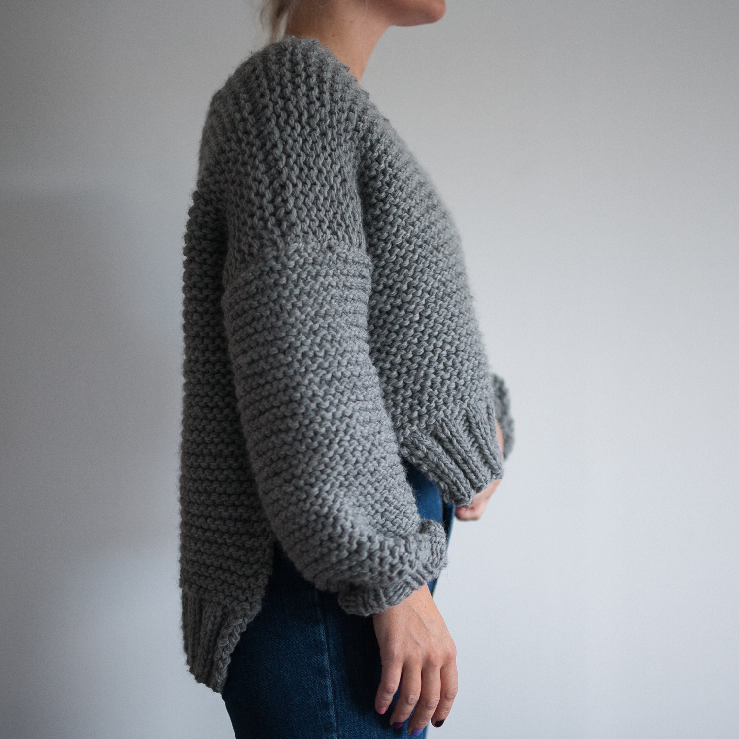 fast knitted sweater women knitting pattern