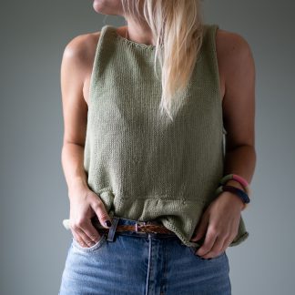sommerstrikk topp oppskrift - Ebba top | Knitted Top knitting kit- by HipKnitShop - 15/07/2019