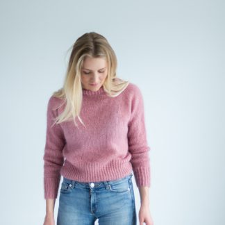 knitting pattern jumper women - Eben Sweater | Basic sweater women knitting kit - by HipKnitShop - 29/06/2018