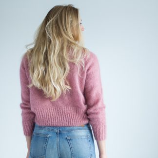 garnpakke genser dame mohair - Eben Sweater | Basic sweater women knitting kit - by HipKnitShop - 29/06/2018