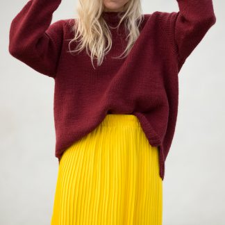 strikkeoppskrift enkel genser dame - Polly sweater | Knitting kit for womens sweater- by HipKnitShop - 20/11/2017