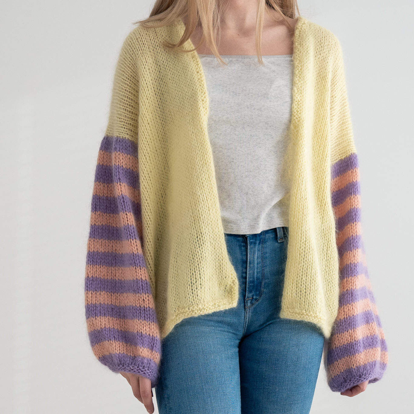  - Paradise jacket knitting kit | Knitted jacket with stripes - by HipKnitShop - 20/04/2020