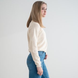 - Alba Cotton sweater | Cotton sweater women | Knitting kit - by HipKnitShop - 11/03/2020