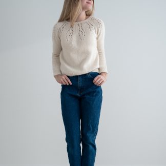  - Aurelia sweater | Eyelet round yolk sweater | Knitting kit - by HipKnitShop - 17/03/2020