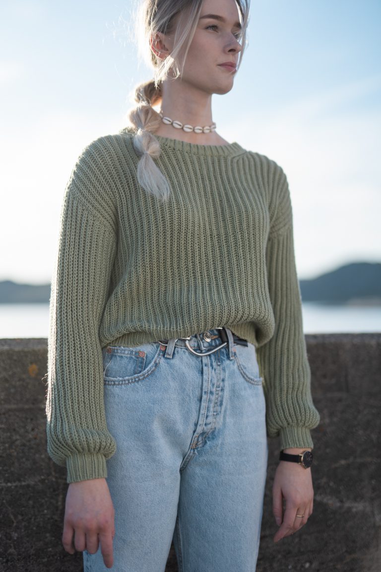 Athena sweater | Cotton sweater pattern | bHipKnitShop