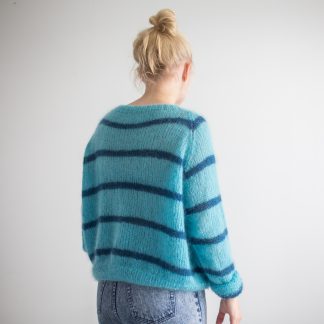Knittingpattern striped sweater women - Heysailor! | Striped mohair sweater knittingpattern - by HipKnitShop - 26/06/2018