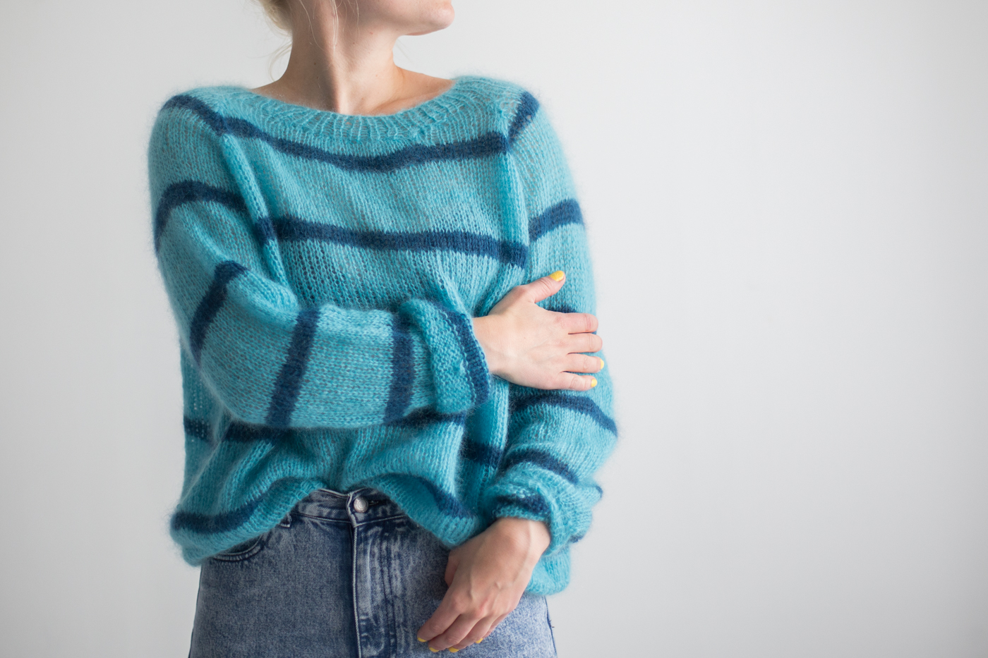 mohair sweater knitting pattern - Heysailor! | Striped mohair sweater knittingpattern - by HipKnitShop - 26/06/2018