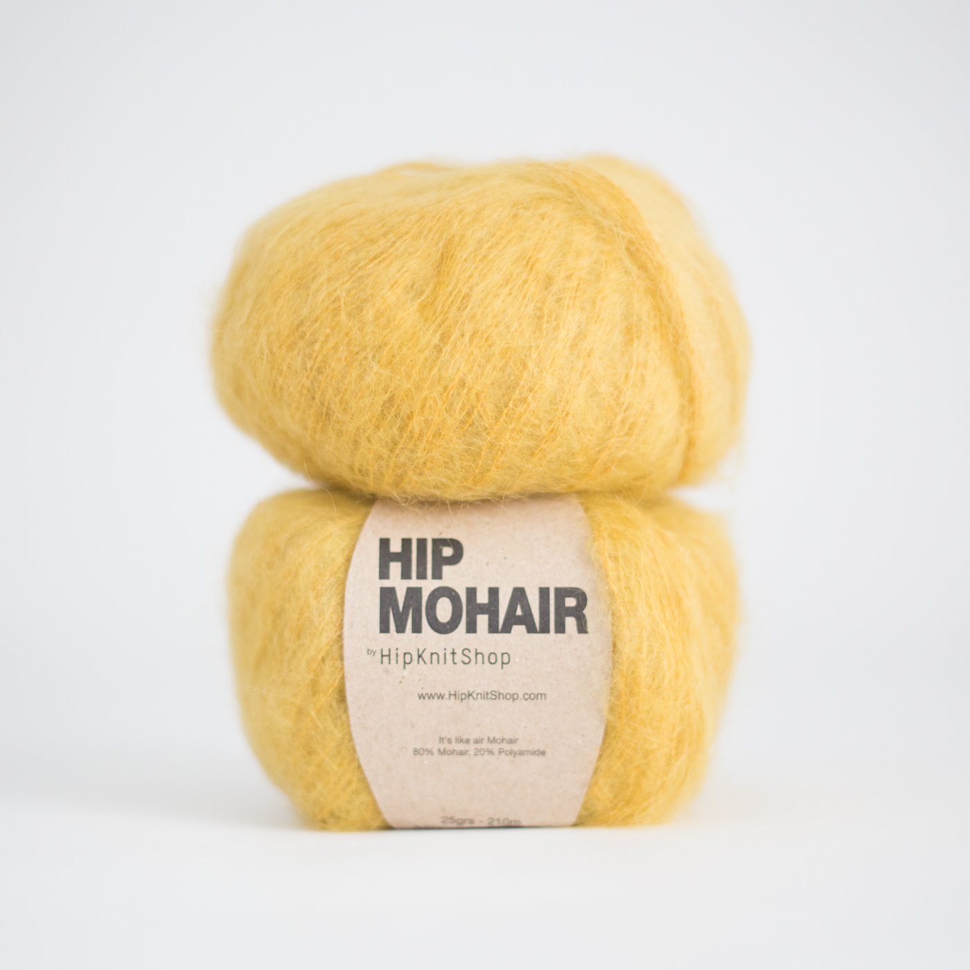 mohair yarn ochre yellow