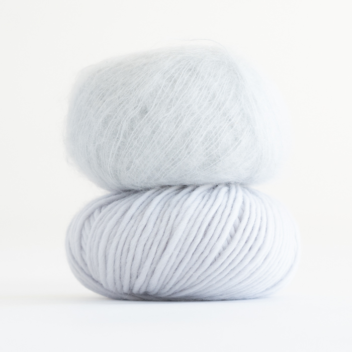 light grey mohair yarn