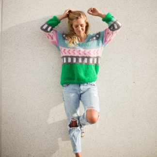  - Candyfloss 80s sweater | 80s knit | Knitting pattern - by HipKnitShop - 29/08/2020