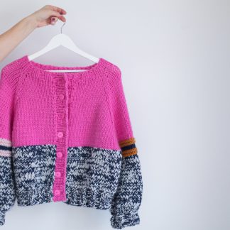 Pink knitted jacket