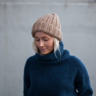genser høy hals strikkeoppskrift - North Sweater Cropped | Turtleneck sweater knitting kit - by HipKnitShop - 14/11/2019