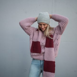 strikk for nybegynnere - So Striped scarf | Beginners knit striped scarf knitting kit - by HipKnitShop - 05/12/2018