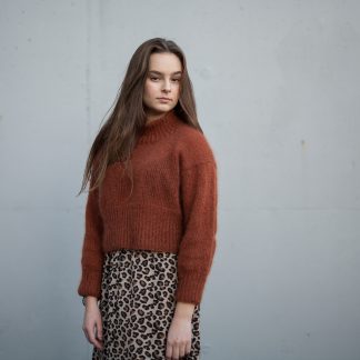 garnpakke damegenser - Elvira Sweater | Turtleneck sweater women knitting kit - by HipKnitShop - 03/09/2018