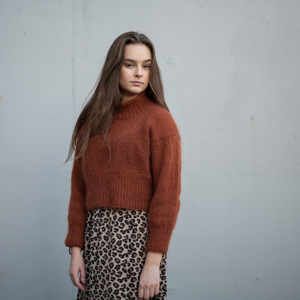 Elvira Sweater | Turtleneck sweater women knitting kit - by 