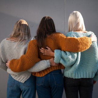 womens cchunky sweater garter stitch