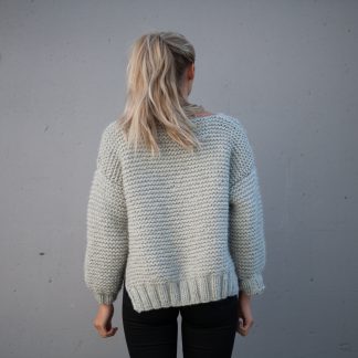 womens chunky sweater garter stitch