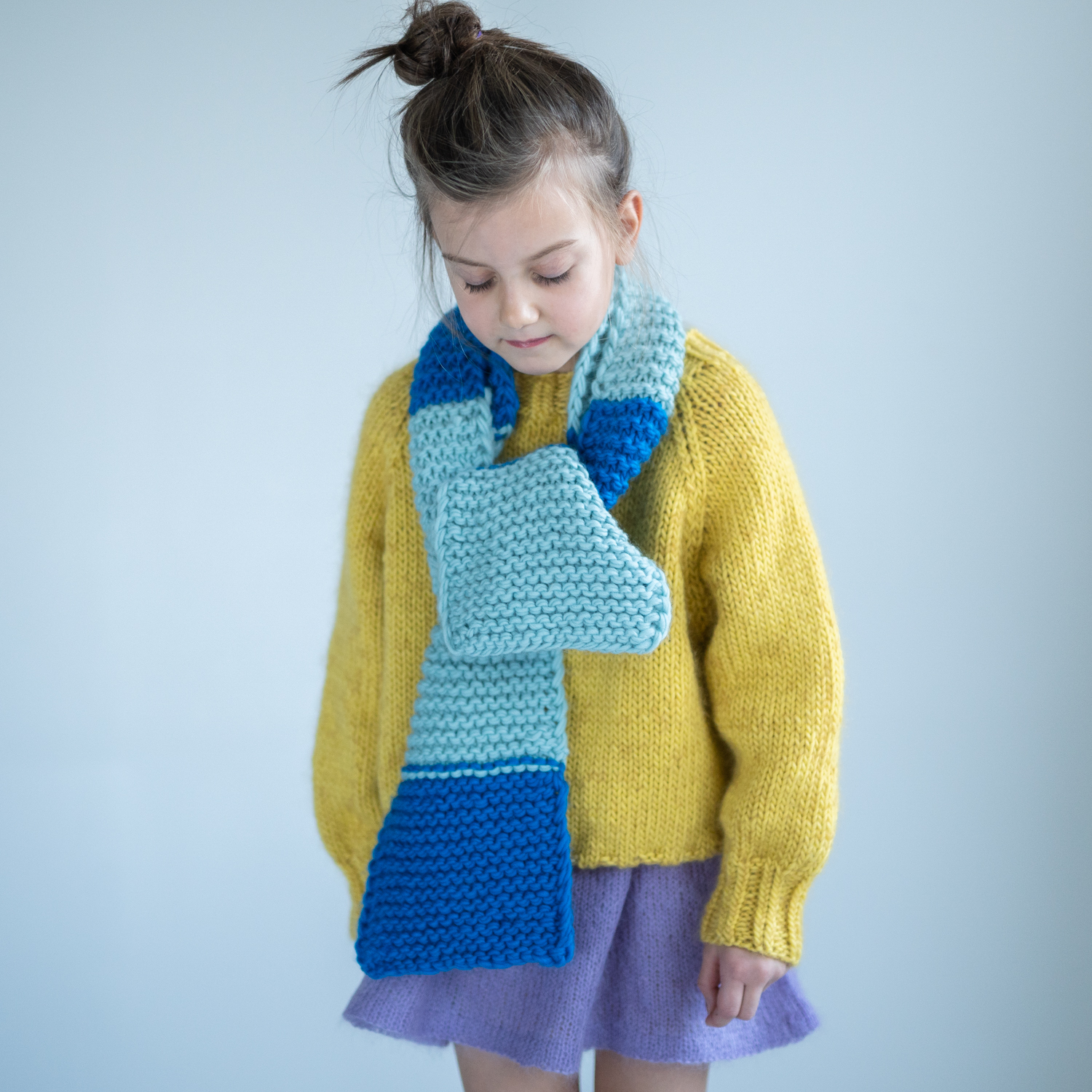 Scarf knitting pattern beginner - So Striped scarf | Beginners knit striped scarf knitting kit - by HipKnitShop - 05/12/2018