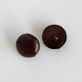  - Leather button | Leather brown button with shank - by HipKnitShop - 02/10/2019
