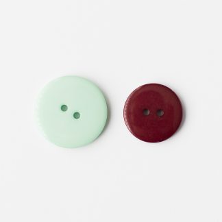 round plastic button wine red