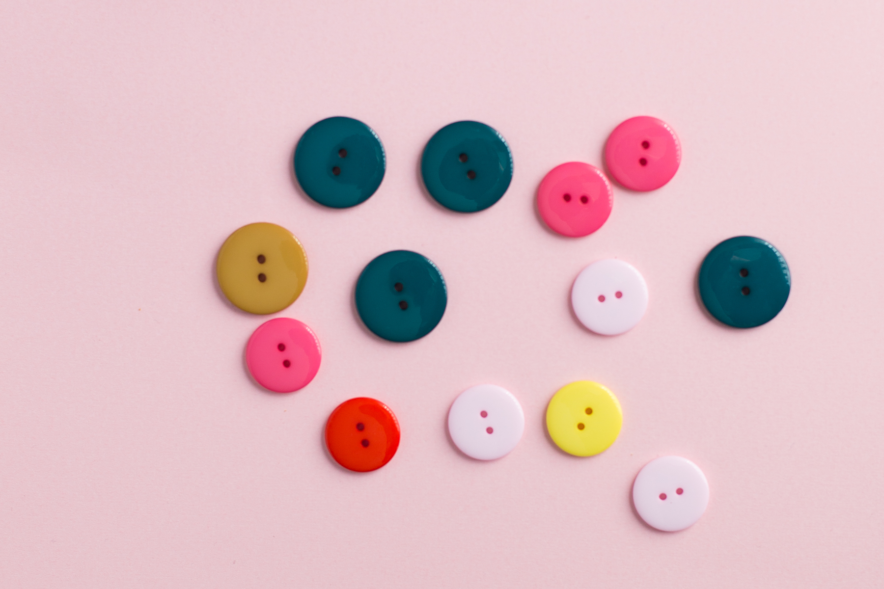 plastic buttons round knitting - Pink plastic button | Medium | 23 mm | Round plastic button - 28/03/2018
