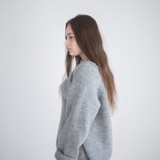 Lea sweater v-neck knitting pattern
