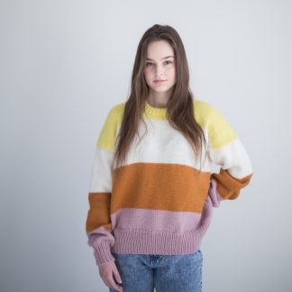 knitting pattern striped sweater women