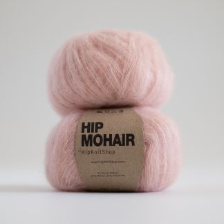 light pink mohair yarn - Paradise sweater knitting kit | Striped sweater women - by HipKnitShop - 10/05/2019