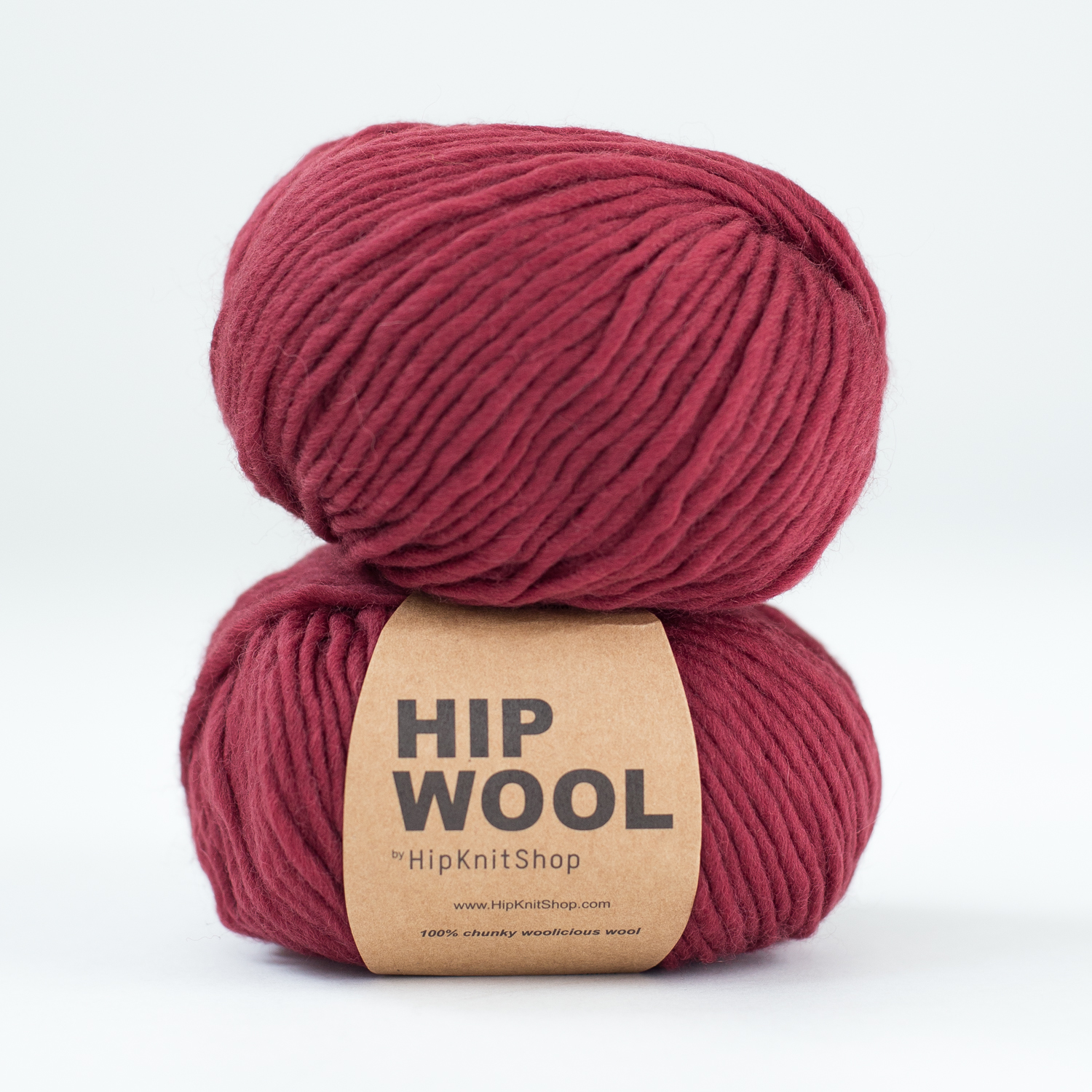 Hip Wool Merlot red yarn