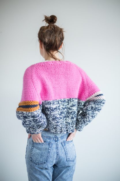 Pop Jacket | Knitting pattern knitted cardigan sweater - by HipKnitShop