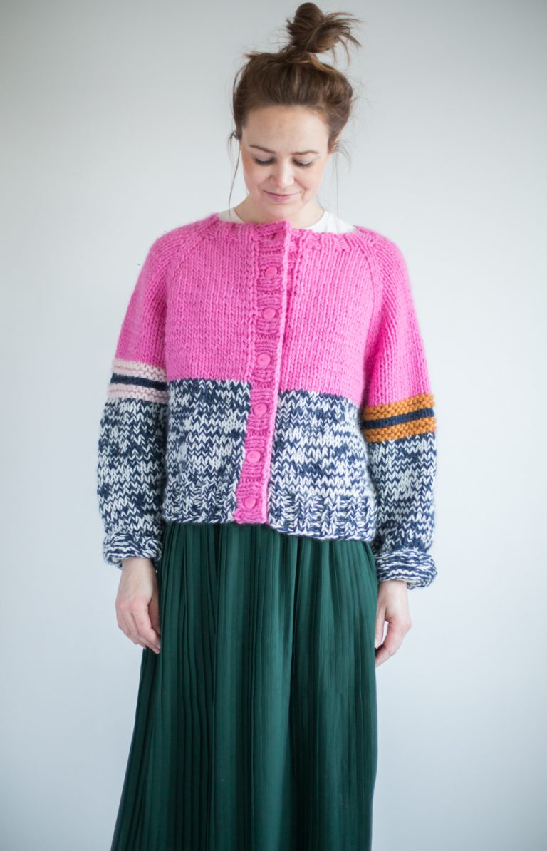 Pop Jacket | Knitting pattern knitted cardigan sweater - by HipKnitShop