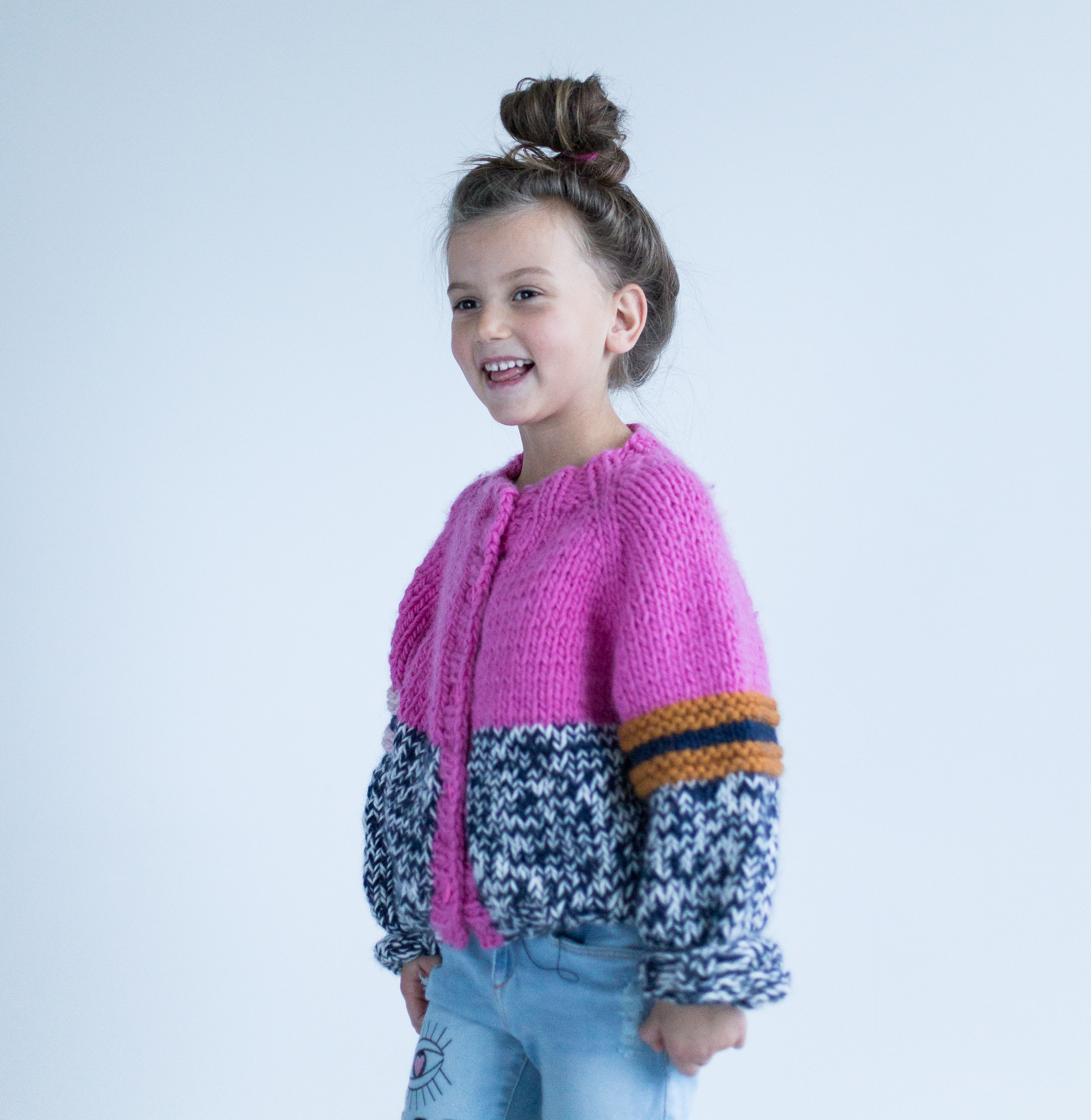 strikkejakke barn oppskrift garnpakke - POP JACKET knitting pattern for kids | Fun and colorful knit | Knit for kids - 06/11/2017