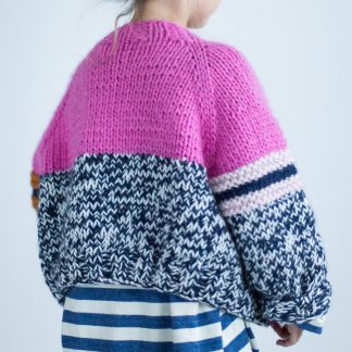 girls cardigan knitting pattern - POP JACKET knitting pattern for kids | Fun and colorful knit | Knit for kids - 06/11/2017