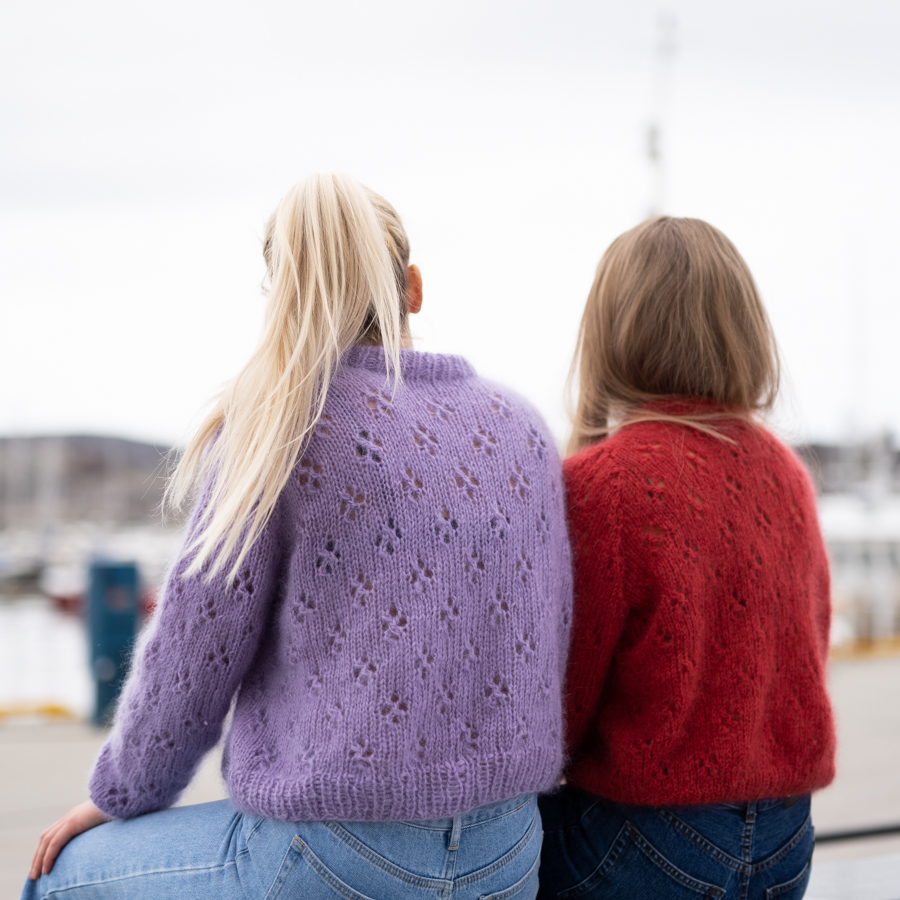 eyelet pattern jumper - Melody sweater | Knitting kit womens sweater - by HipKnitShop - 09/05/2019