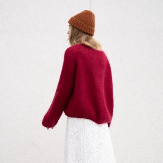 perlestrikk genser - Abba Sweater | Moss stitch sweater knitting kit- by HipKnitShop - 11/05/2019