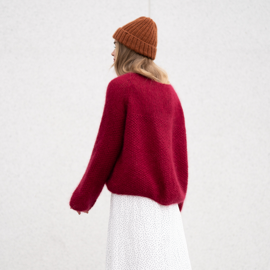 damegenser oppskrift - Abba Sweater | Moss stitch sweater knitting kit- by HipKnitShop - 11/05/2019