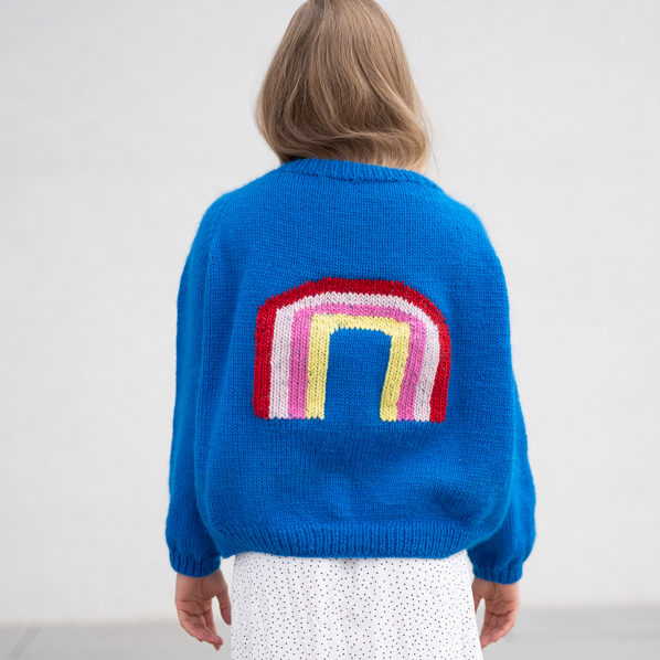 duplicate stitch knitting - Rainbow jacket | Rainbow jacket pattern - by HipKnitShop - 11/05/2019