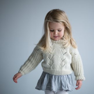  - Bloom Sweater | Knitting pattern kids eyelet pattern - by HipKnitShop - 30/11/2018