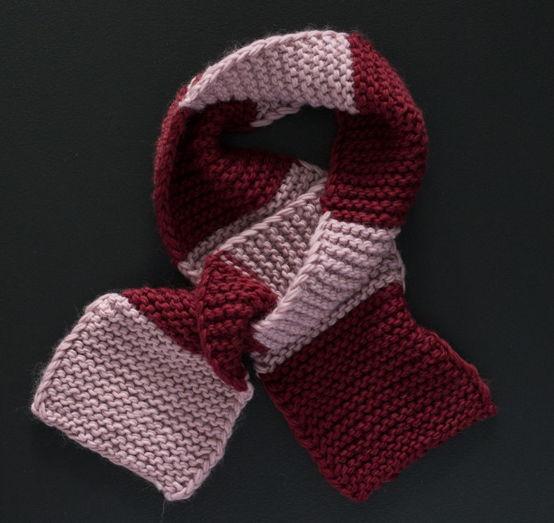 nybegynner strikk skjerf - So Striped scarf | Beginners knit striped scarf knitting kit - by HipKnitShop - 05/12/2018