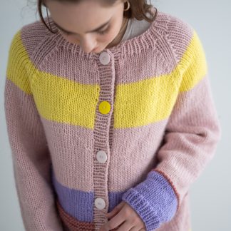  - Jubel jacket | Colorful striped jacket knit pattern by HipKnitShop - 07/11/2019