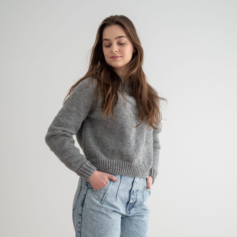 Aha sweater | Cool sweater women knitting pattern - by HipKnitShop